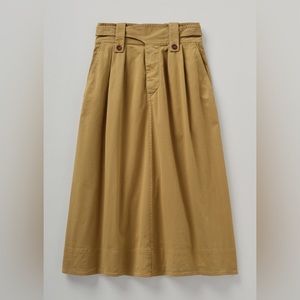 Toast Wrap Belt Skirt, khaki, size 10. New with tags, never worn.
